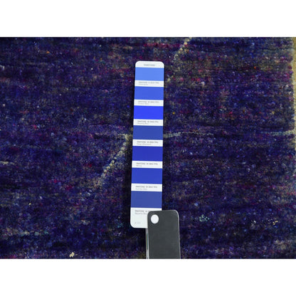 8'8"x12'1" Blue The Empire State Building Silk & Wool Hand Oriental Rug