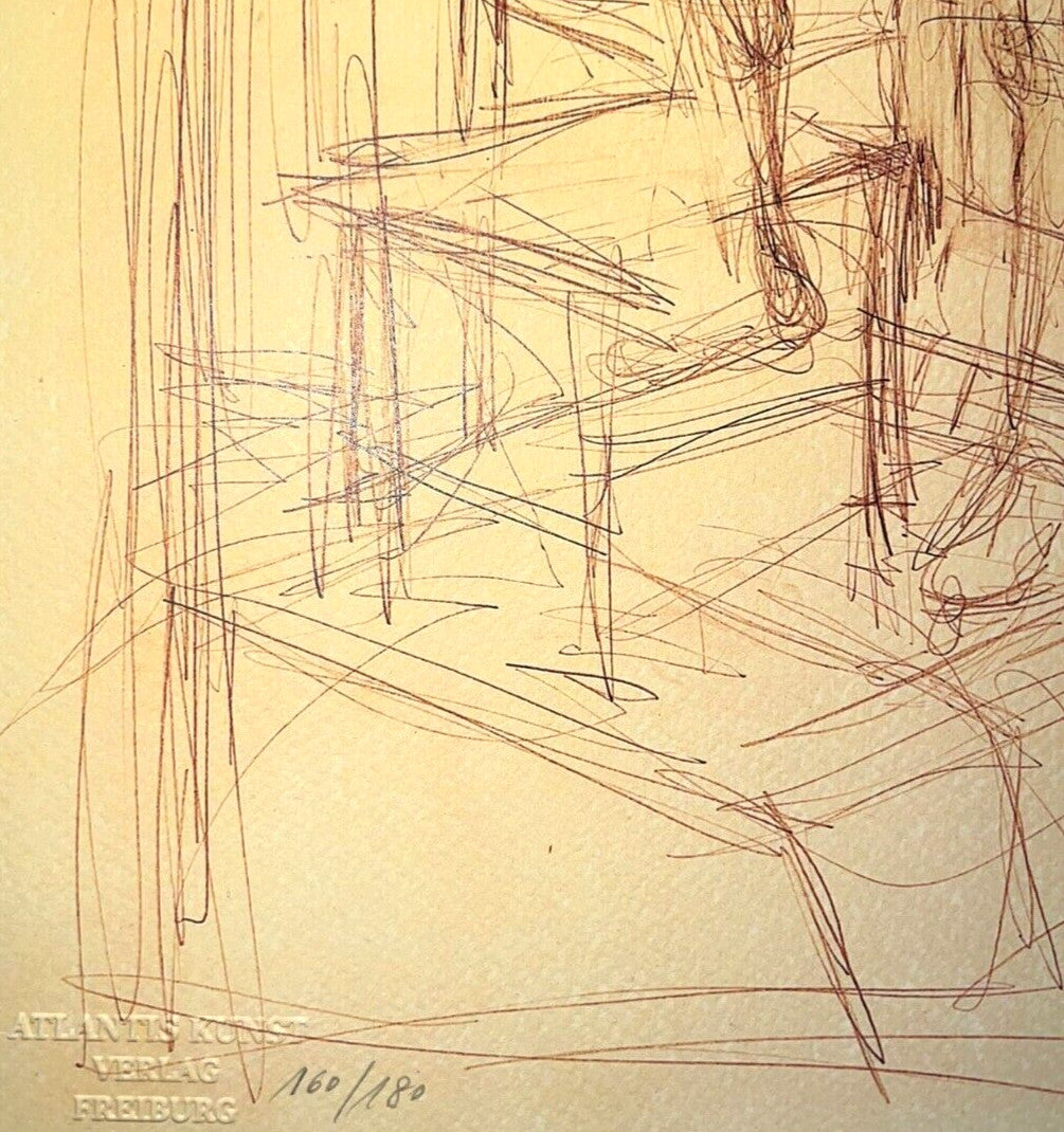 Alberto Giacometti Lithograph Coa -Original Numbered By Hand Signed