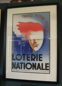 Loterie Nationale Tentez Votre Chance 1938 By Del Ry Original French Poster