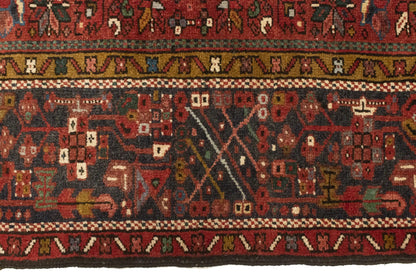 Handmade Vintage Tribal Geometric Area Rug Rusty