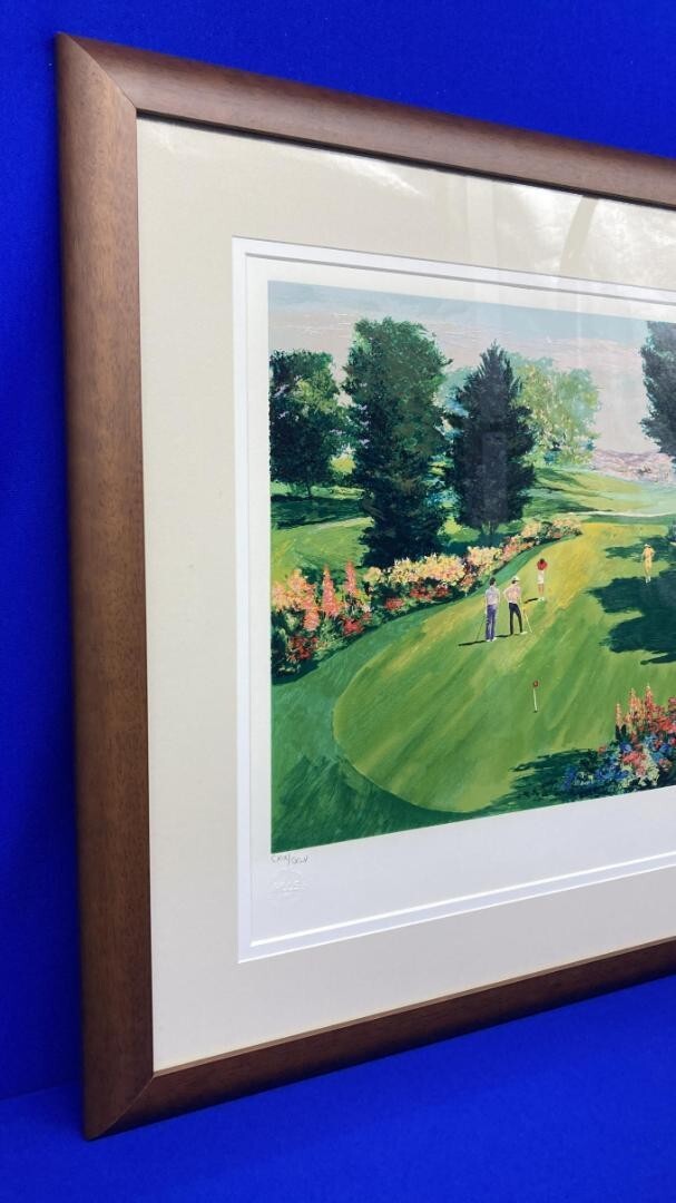 Mark King Uk Print Golf Series Patting Green Signed Edition Silkscreen Framed