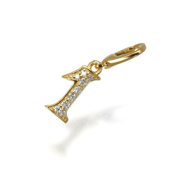 Gem Castle Yukizaki Pendant Diamond Nombre Putit Number No.1 Charm 18K Yg