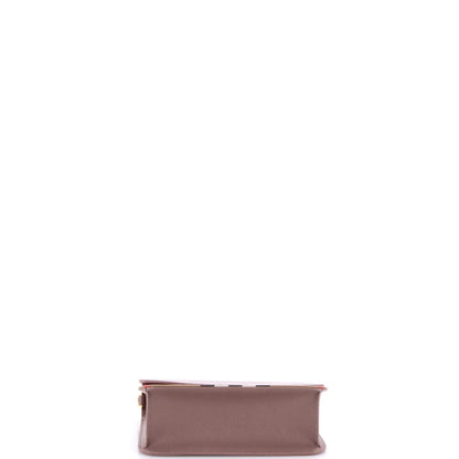 Burberry Mackford Shoulder Bag Leather And House Check Canvas Small