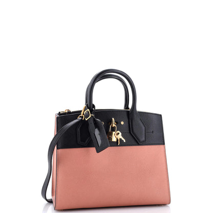 Louis Vuitton City Steamer Handbag Leather Pm