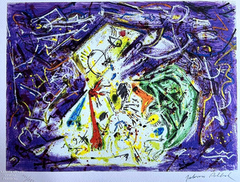 Jackson Pollock Action Painting Coa Signed