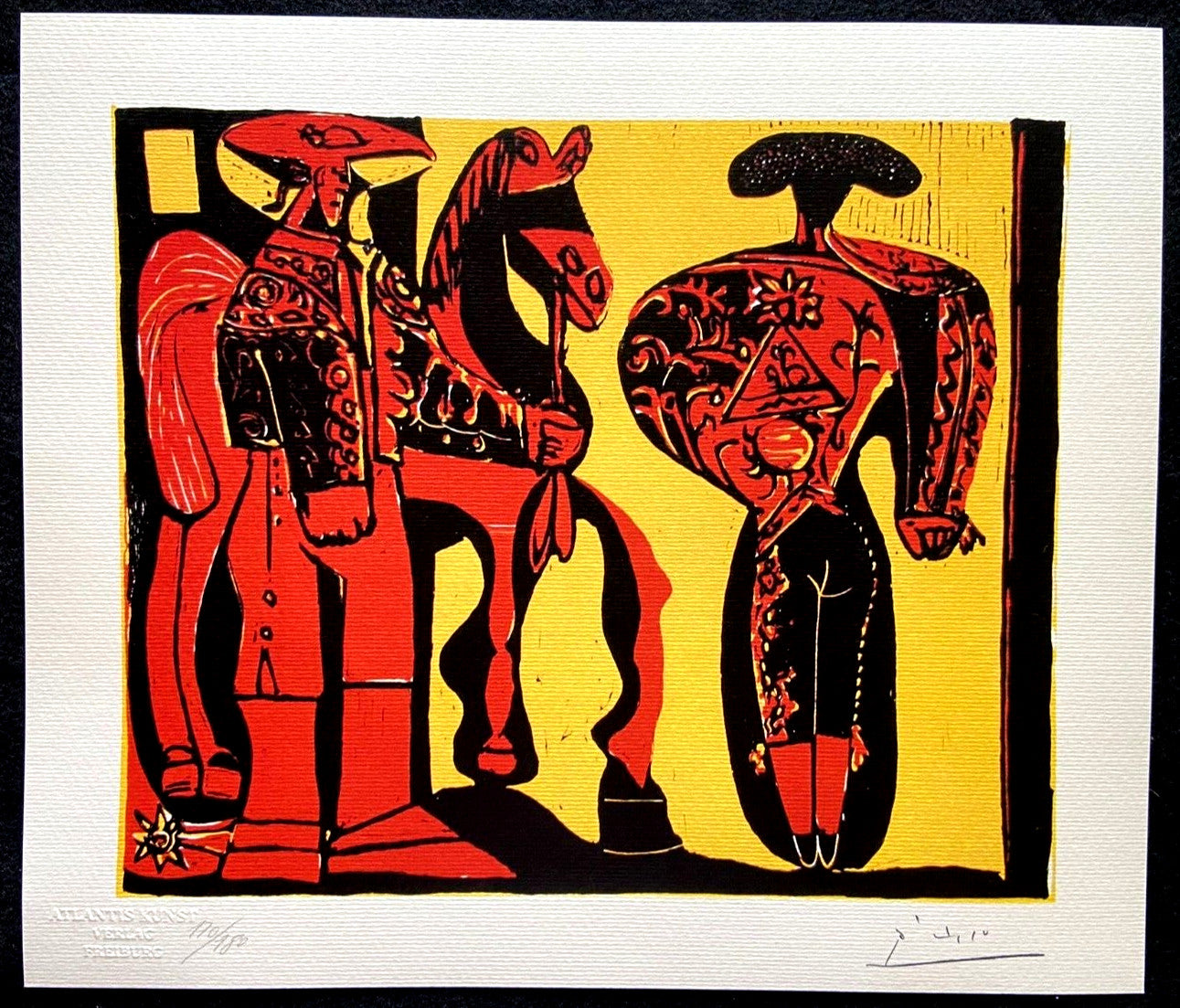 Pablo Picasso. Signed Lithograph Coa Numbered By Hand In Pencil