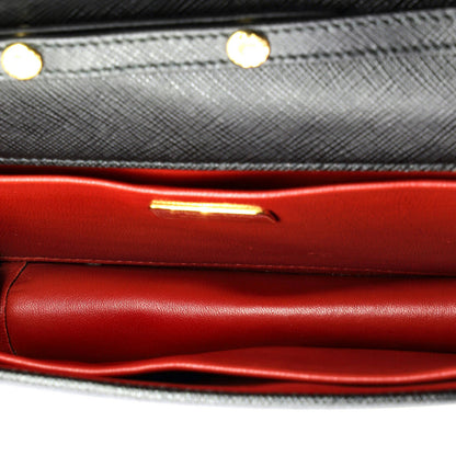Prada Convertible Flap Clutch Saffiano Leather Small
