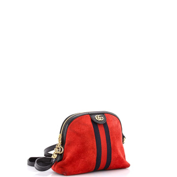 Gucci Ophidia Dome Shoulder Bag Suede Small