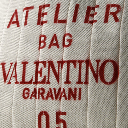 Valentino Garavani Atelier 05 Tote Pleated Canvas Medium