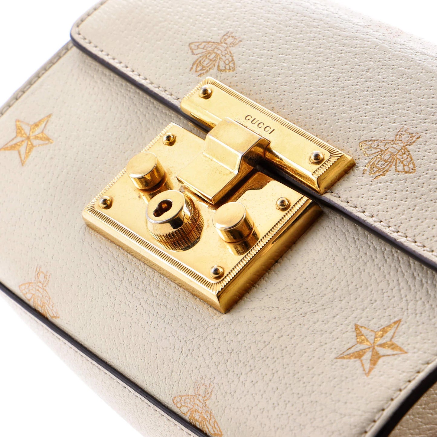 Gucci Padlock Shoulder Bag Printed Leather Small