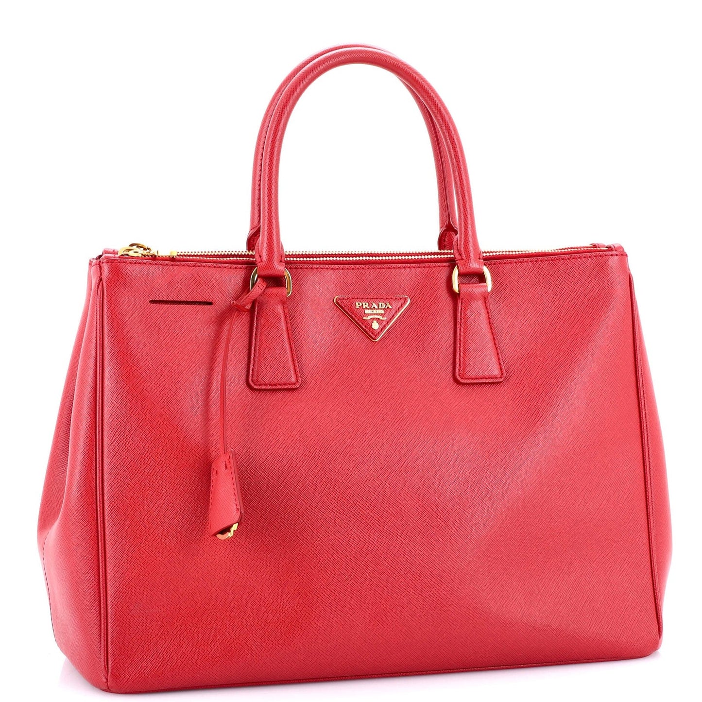 Prada Double Zip Lux Tote Saffiano Leather Medium