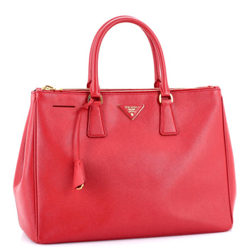 Prada Double Zip Lux Tote Saffiano Leather Medium