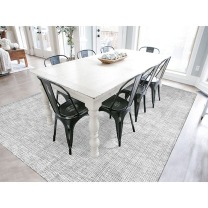 9'1"X12'1" Green Modern Design Wool And Art Silk Hand Loomed Rug