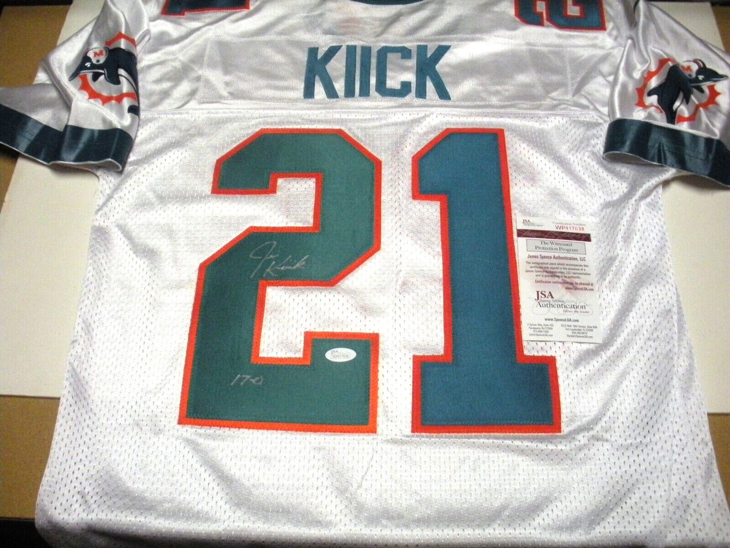 Jim Kiick Miami Dolphins 17-0 Jsa/Coa Signed
