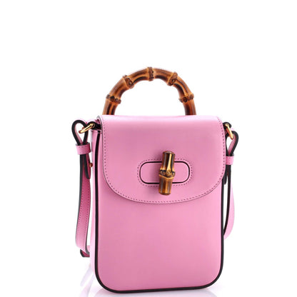 Gucci Bamboo Top Handle Backpack Leather Mini