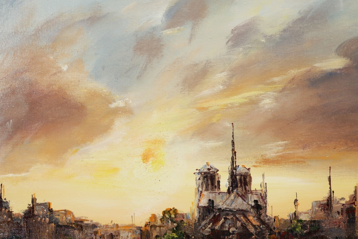 Tepo "Notre Dame De Paris" Original Oil Painting On Canvas P15 6550Cm Signed