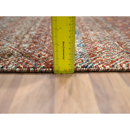 2'7"X10'2" Red Kohinoor Herat Pattern Soft Wool Hand Knotted Runner Rug