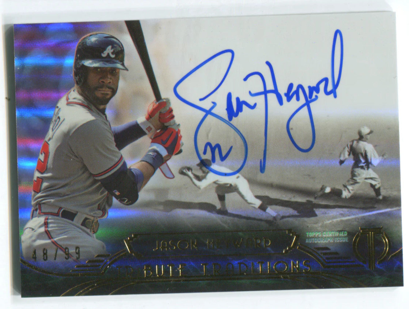2013 Topps Tribute #Tt-Jhe Jason Heyward Autographed Card 48/99