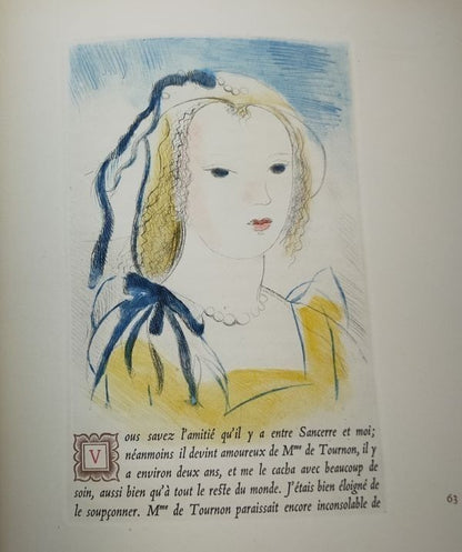 La Princesse De Cleves 1947 Limited Edition Marie Laurencin 9 Color Etchings