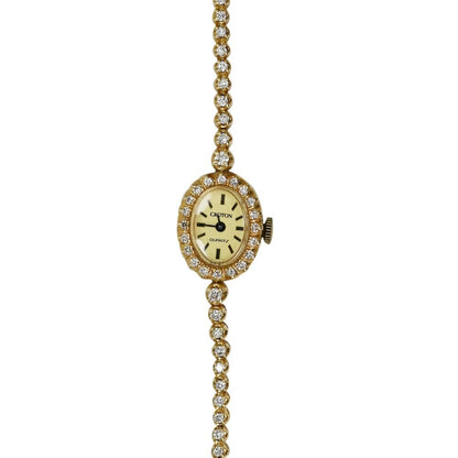 14K Yellow Gold Vintage Swiss Croton Diamond