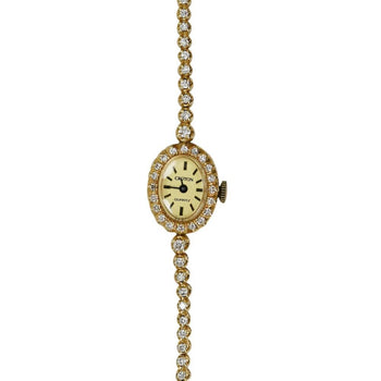 14K Yellow Gold Vintage Swiss Croton Diamond