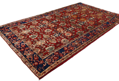 Hand-Knotted Wool Oriental Rug Allover Floral