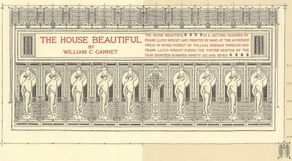 Lithograph Offset 12.5" x 24" 1992 House Beautiful Wright Frank Lloyd