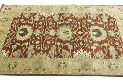 Peshawar Oushak Chobi Hand-Knotted Wool Rug