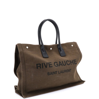 Saint Laurent Rive Gauche Shopper Tote Canvas Large