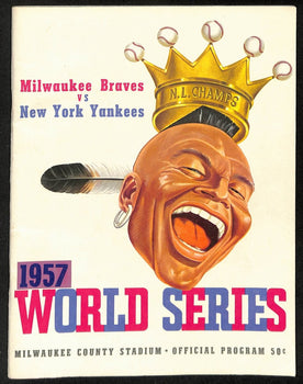 1957 World Series Program Milwaukee Braves Vs.