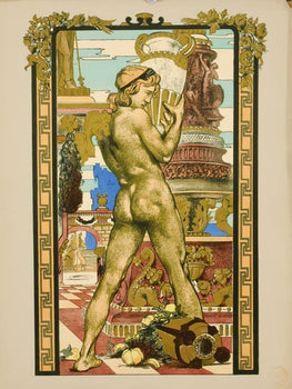Desvallieres Estampe Moderneoriginal Vintage French Poster Porteur Amphore  1897