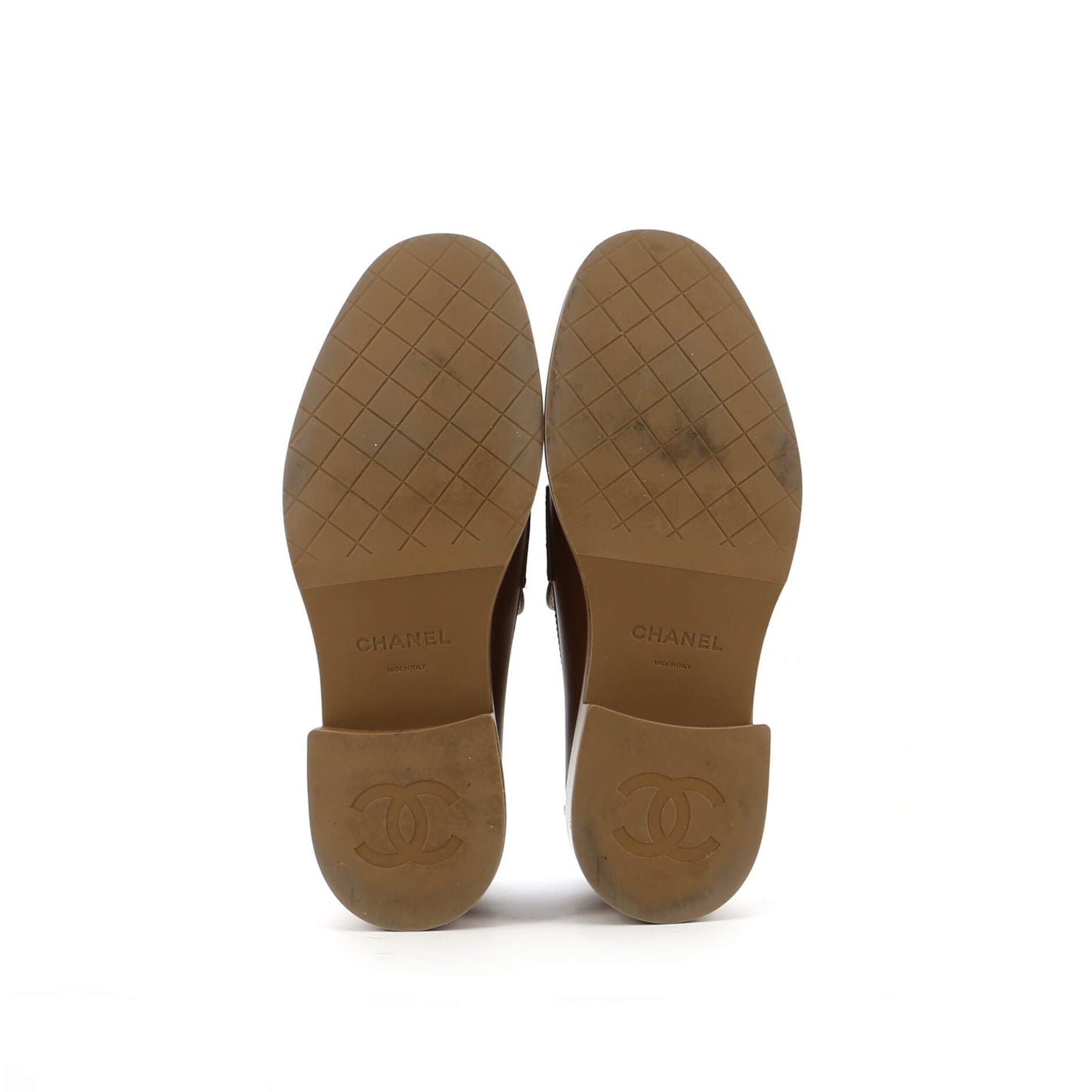 Chanel Women'S Cc Platform Loafers Leather