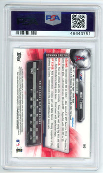 Mike Trout 2017 Bowman Chrome #100 Psa Mt 10