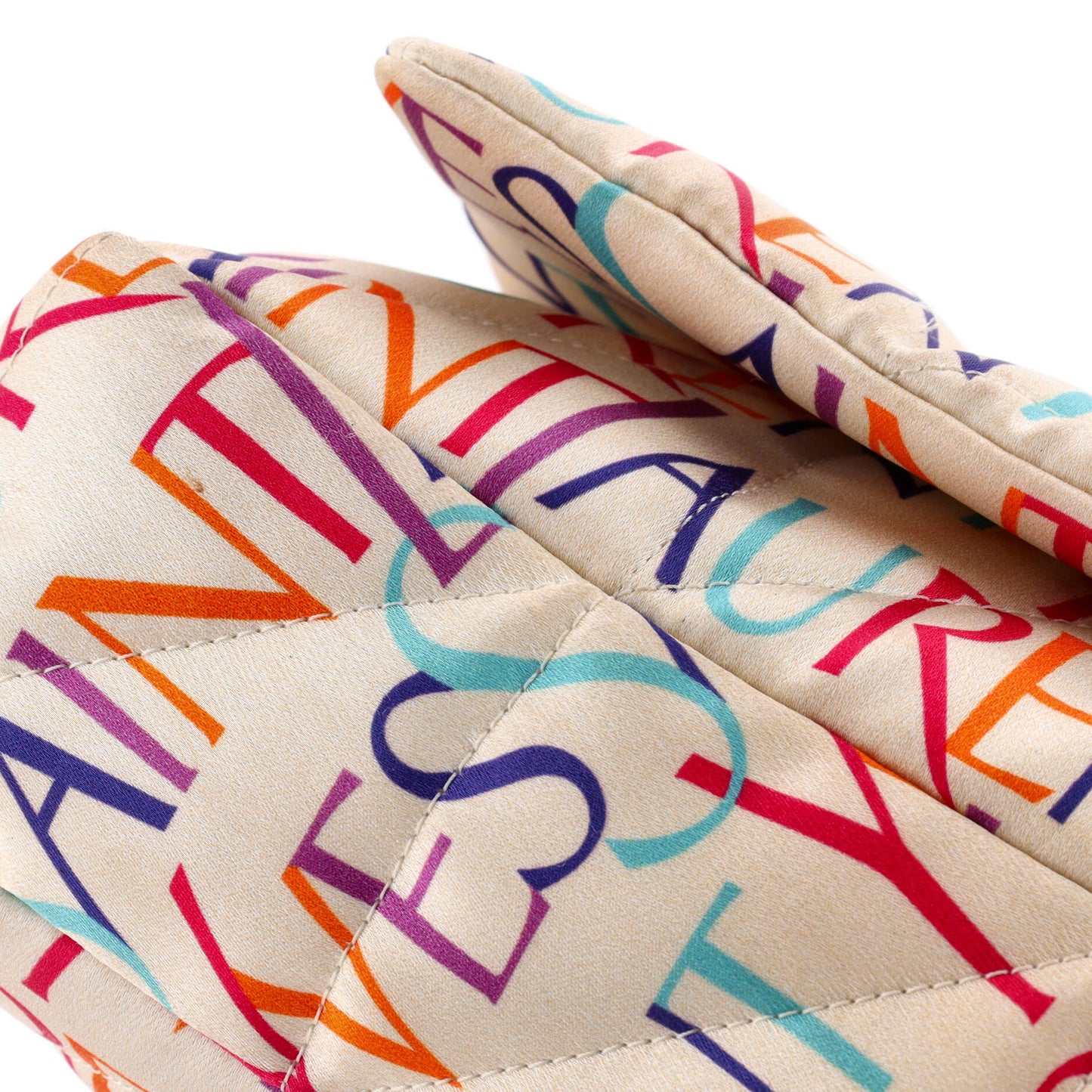 Saint Laurent Jamie Flap Bag Quilted Printed Silk Medium