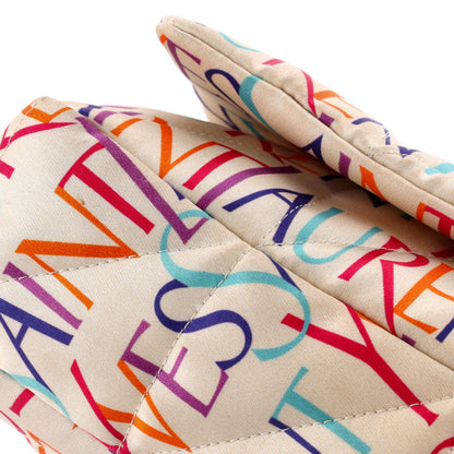 Saint Laurent Jamie Flap Bag Quilted Printed Silk Medium