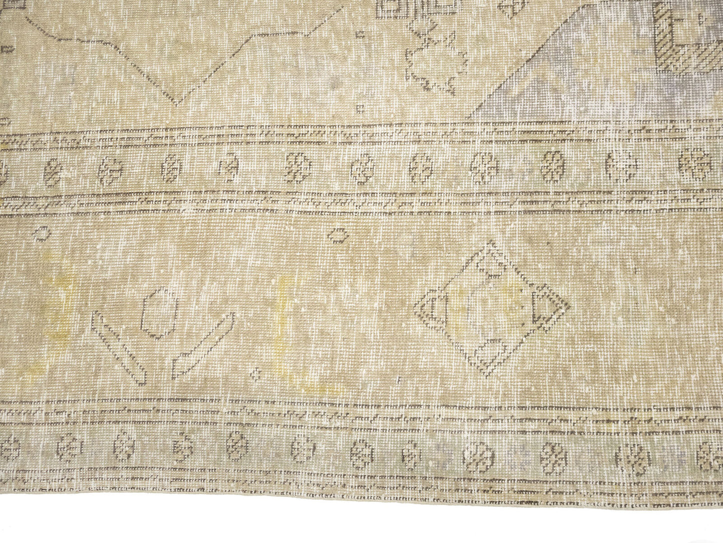 Semi-Antique Handmade Floral Oriental Rug Vintage