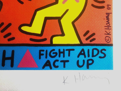 Keith Haring Lithograph Certified Coa Signed Numbered By Hand In 180