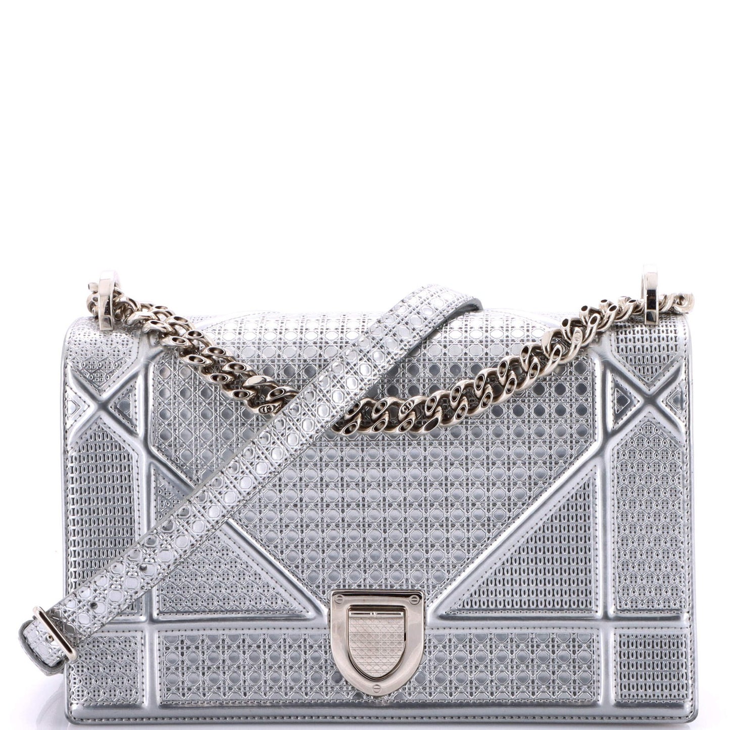 Christian Dior Diorama Flap Bag Cannage Embossed Calfskin Medium