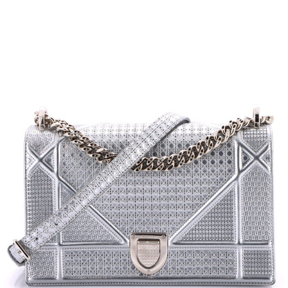 Christian Dior Diorama Flap Bag Cannage Embossed Calfskin Medium