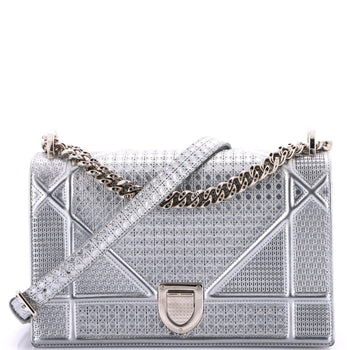 Christian Dior Diorama Flap Bag Cannage Embossed Calfskin Medium