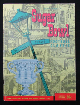 January 1, 1958 Sugar Bowl Ole Miss Vs. Texas Ncaa Football Game Program 194650