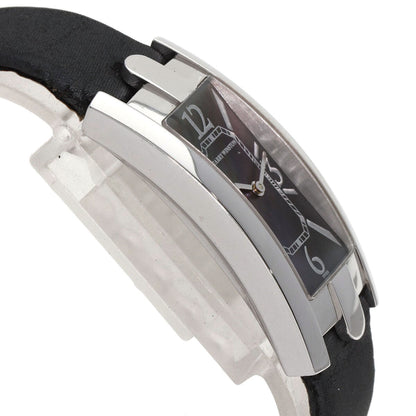 Harry Winston Avenue C Watches 330Lqw K18 White Gold/Leather X Satin Ladies