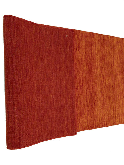 Orange Red Solid Design Hand-Loomed 3X10 Gabbeh