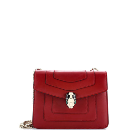 Bvlgari Serpenti Forever Square Shoulder Bag Leather Small