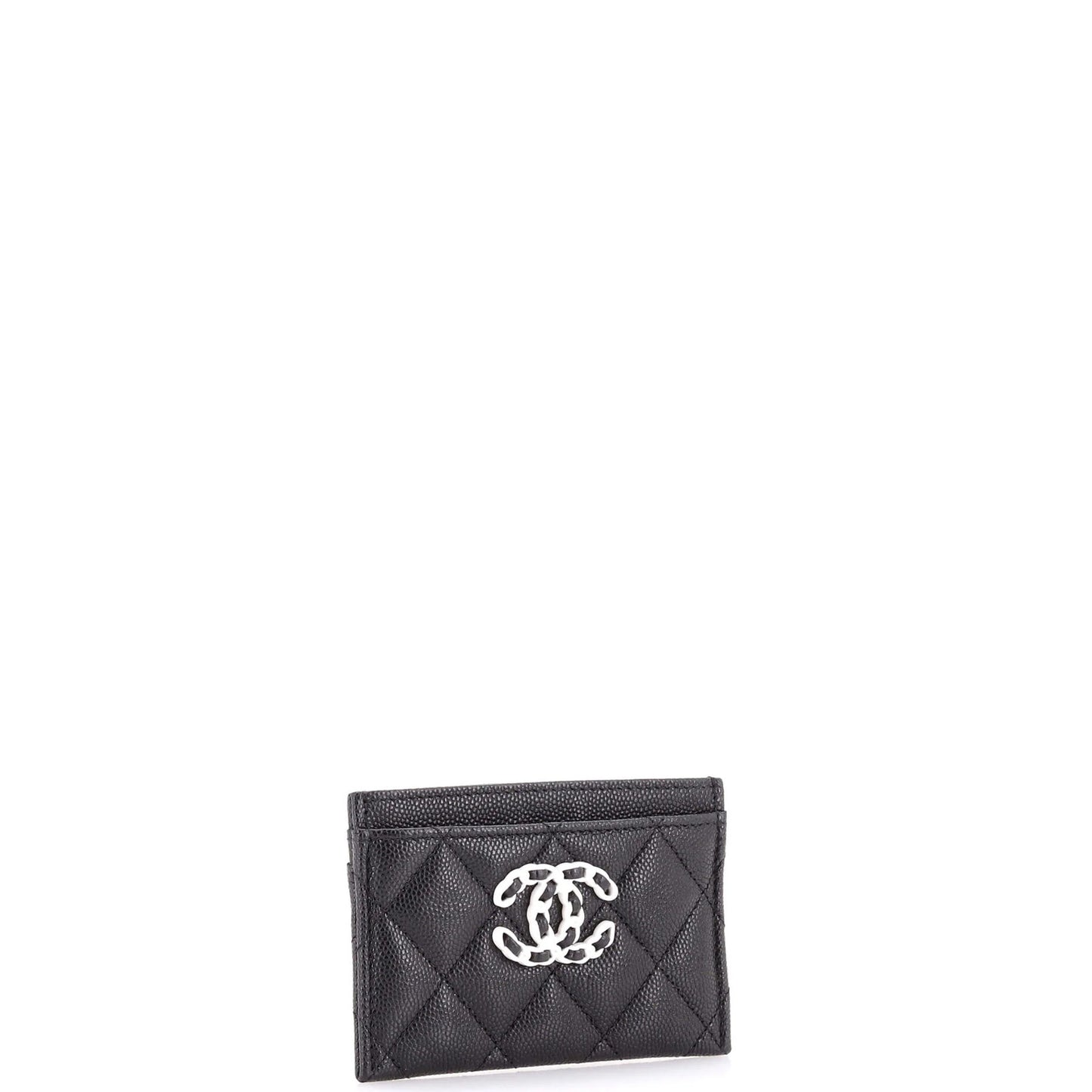 Chanel 19 Card Holder Quilted Caviar