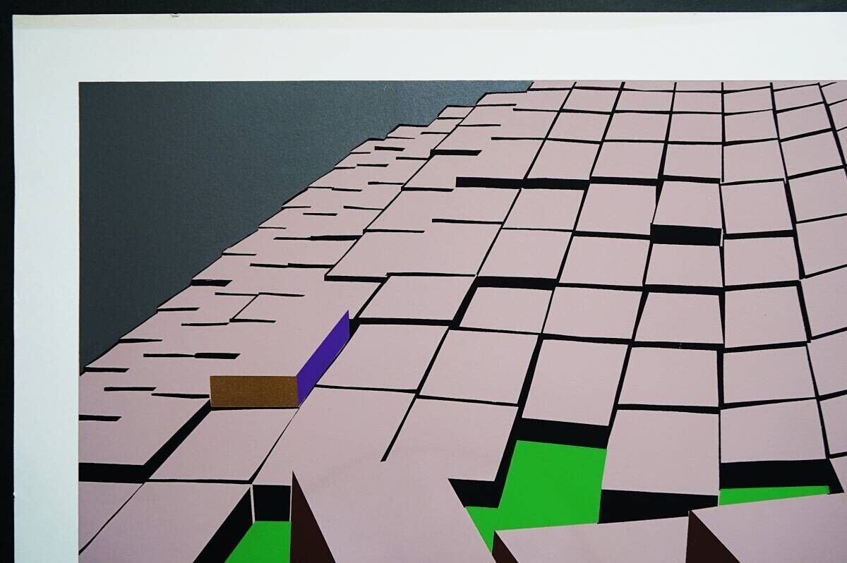 Risaburo Kimura Signed Original Serigraph Screenprint City-115 Edition Ap 1970