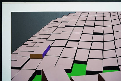 Risaburo Kimura Signed Original Serigraph Screenprint City-115 Edition Ap 1970