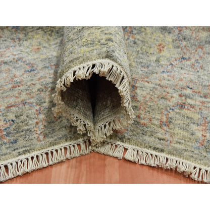 8'X10'2" Gray Modern Salt And Pepper Design Wool Hand Knotted Rug