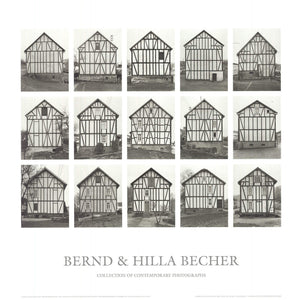 Photograph BERND AND HILLA BECHER Half-Timbered Houses 27.5" x 27.5" Poster 2005