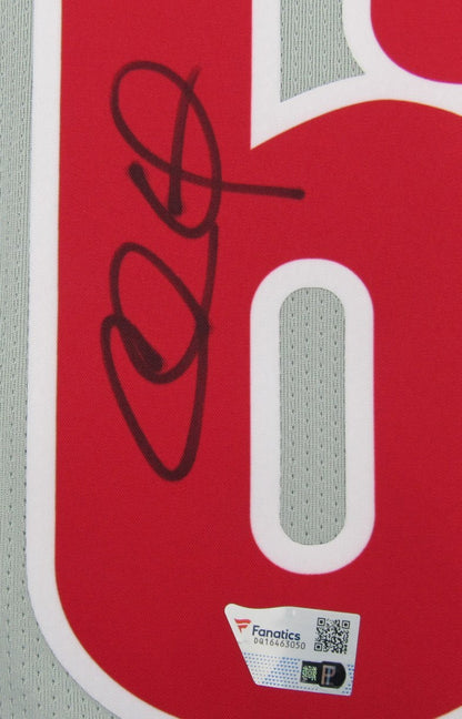 Chase Utley Signed Gray Nike Baseball Jersey Phillies Size Xl Fanatics 187369